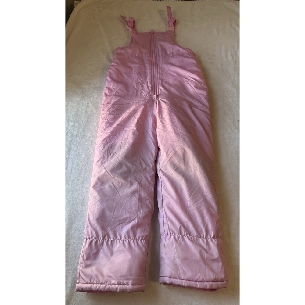 London‎ Fog Pink Kids Winter Snow Ski Bibs Overalls Pants Suit Size S 7-8